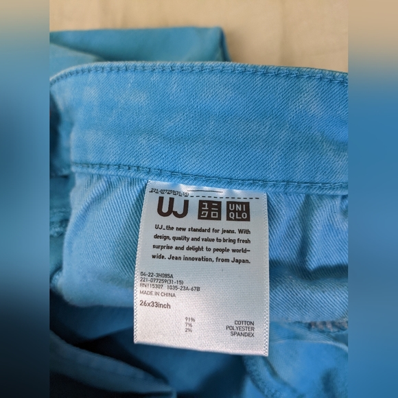 Uniqlo UJ Turquoise Jeans Size (26) - Picture 4 of 6